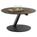 BEISTELLTISCH in Holz 80/80/43,5-60 cm  - Anthrazit/Buchefarben, Design, Holz (80/80/43,5-60cm) - Johann Jakob