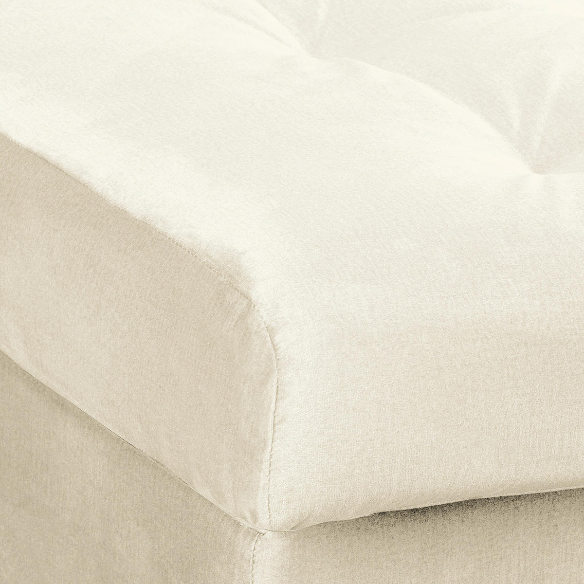 ECKSOFA Naomi in Velours Beige Rückenkissen  243/284 cm  - Beige/Schwarz, Design, Kunststoff/Textil (243/284cm) - P & B