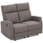 2-SITZER-SOFA Mikrofaser Grau  - Schwarz/Grau, KONVENTIONELL, Kunststoff/Textil (127/105/93cm) - Xora
