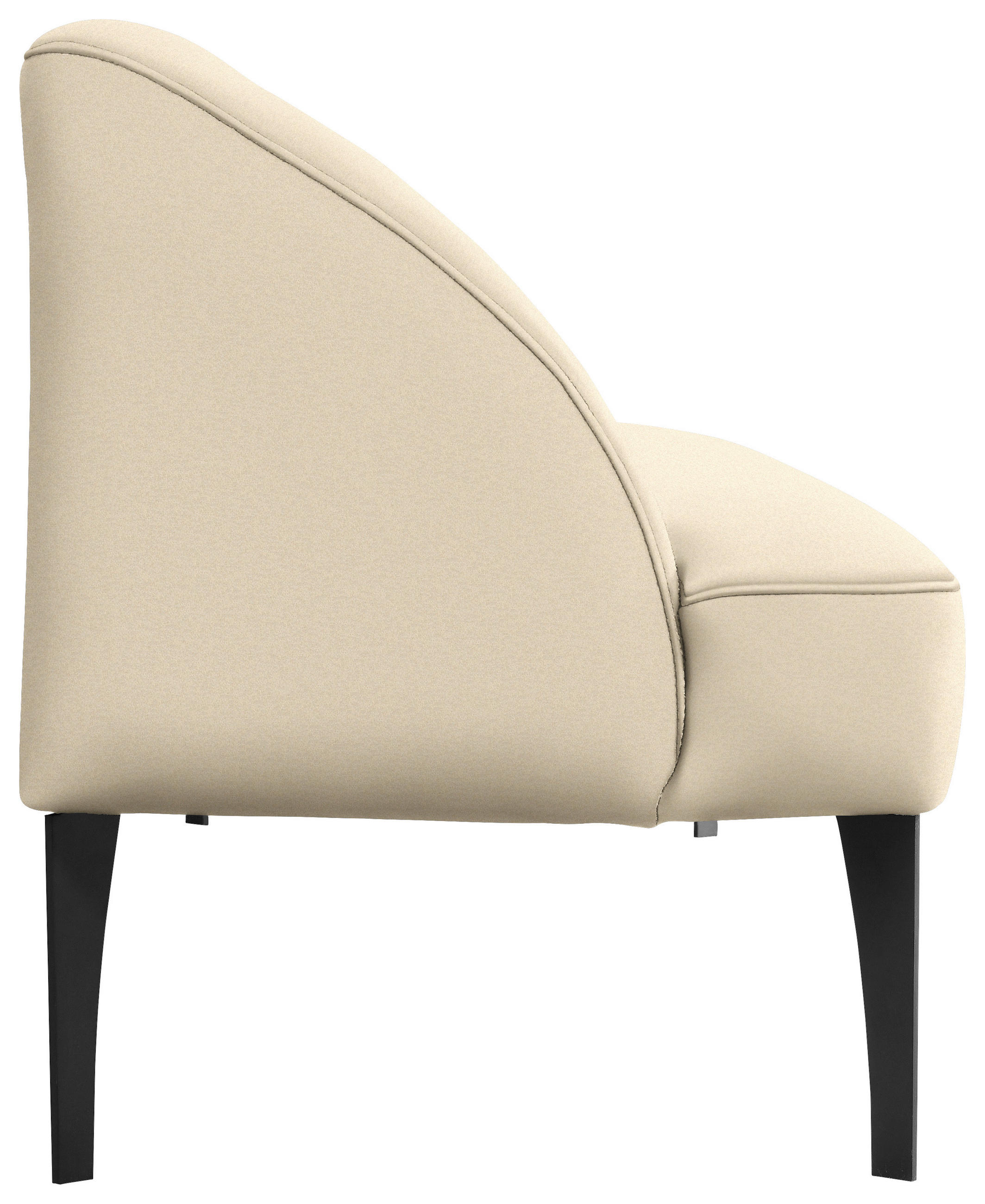 SITZBANK Textil Beige  - Beige/Schwarz, Konventionell, Textil/Metall (197/85/72cm) - Moderano