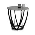 BEISTELLTISCH 50/50/50 cm Grau, Schwarz rund  - Schwarz/Grau, Basics, Stein/Metall (50/50/50cm) - Xora