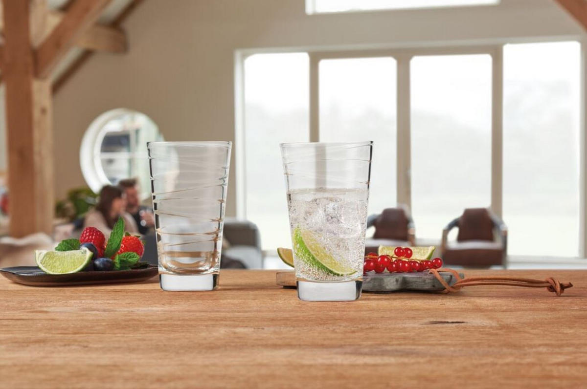 TRINKGLAS VARIO STRUTTURA 280 ml  - Klar, Basics, Glas (7,5/12,5/7,5cm) - Leonardo