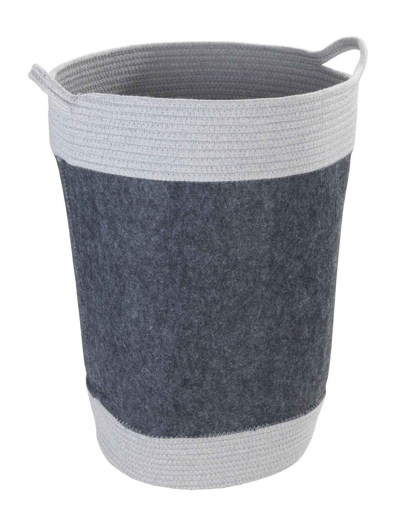 WÄSCHEKORB - Dunkelgrau, Basics, Naturmaterialien/Textil (38/55/38cm) - Wenko