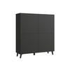 HIGHBOARD  in 120/128/39 cm  - Schwarz, Design, Holzwerkstoff/Kunststoff (120/128/39cm) - Livetastic