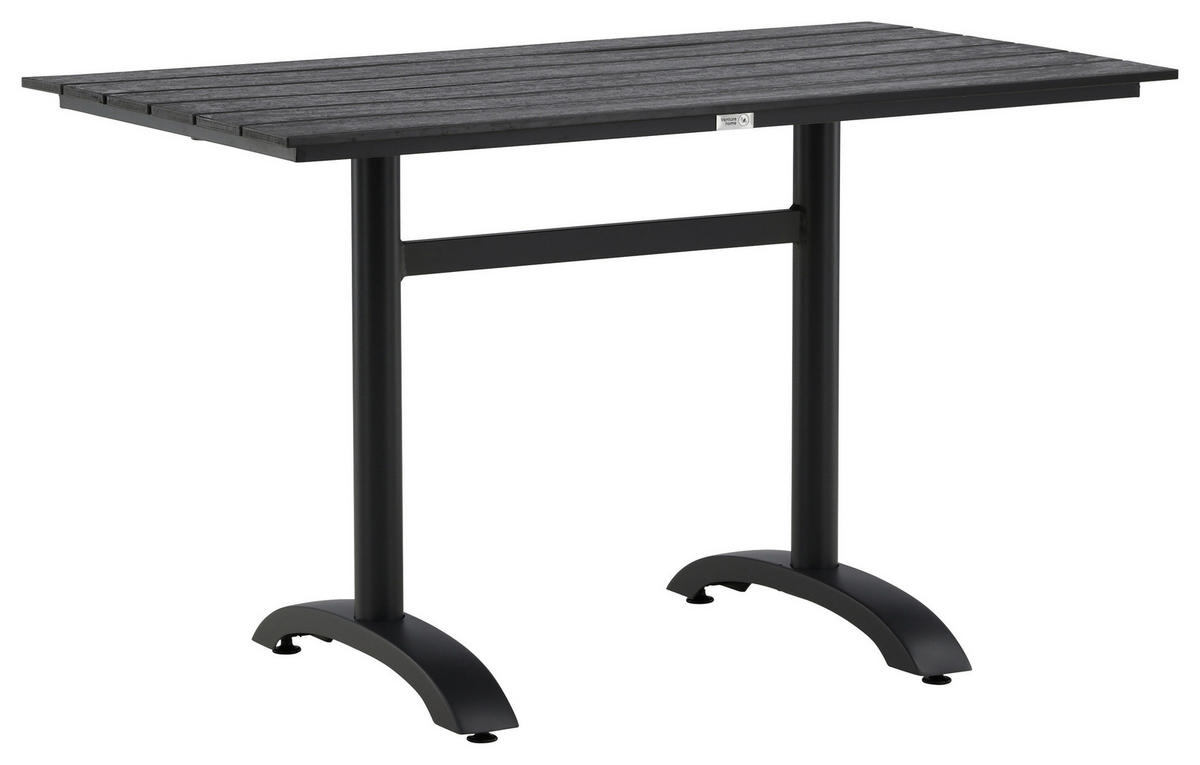 UTEBORD metall rektangulär  - svart, Klassisk, metall (120/70/74cm) - Gardenson