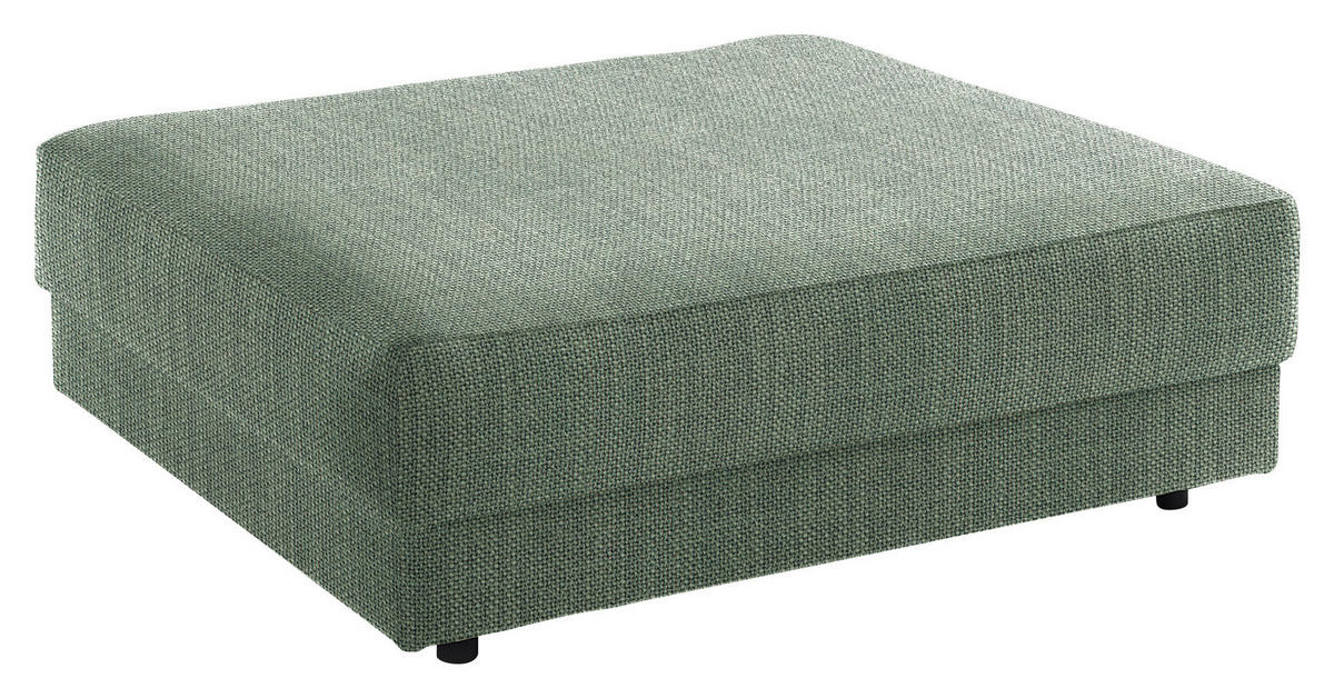 HOCKER in Textil Olivgrün  - Schwarz/Olivgrün, Design, Kunststoff/Textil (105/38/117cm) - home24