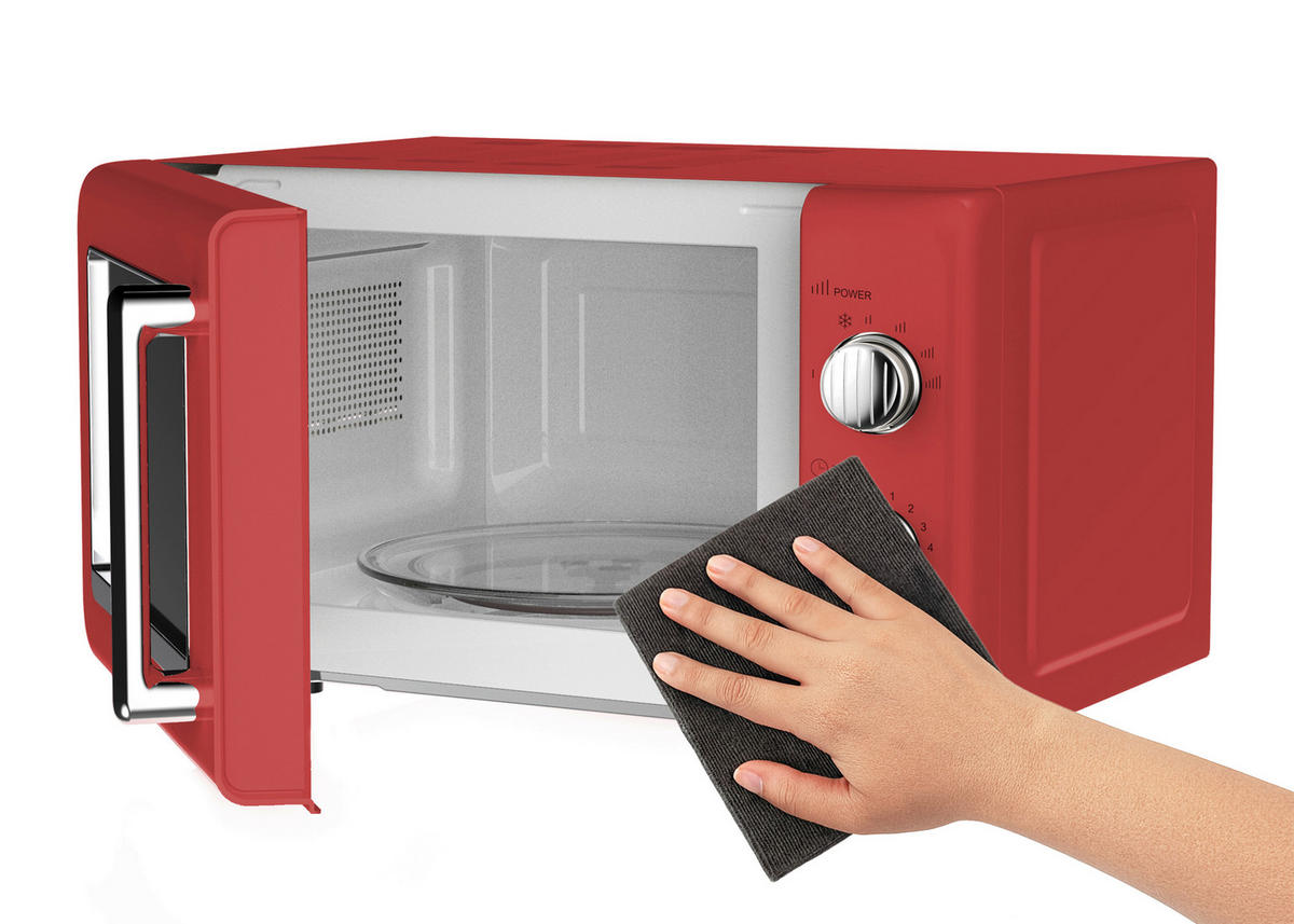 MIKROWELLE MW-R 25.3 ROT  - Rot, Trend, Metall (45,2/26,2/36cm)