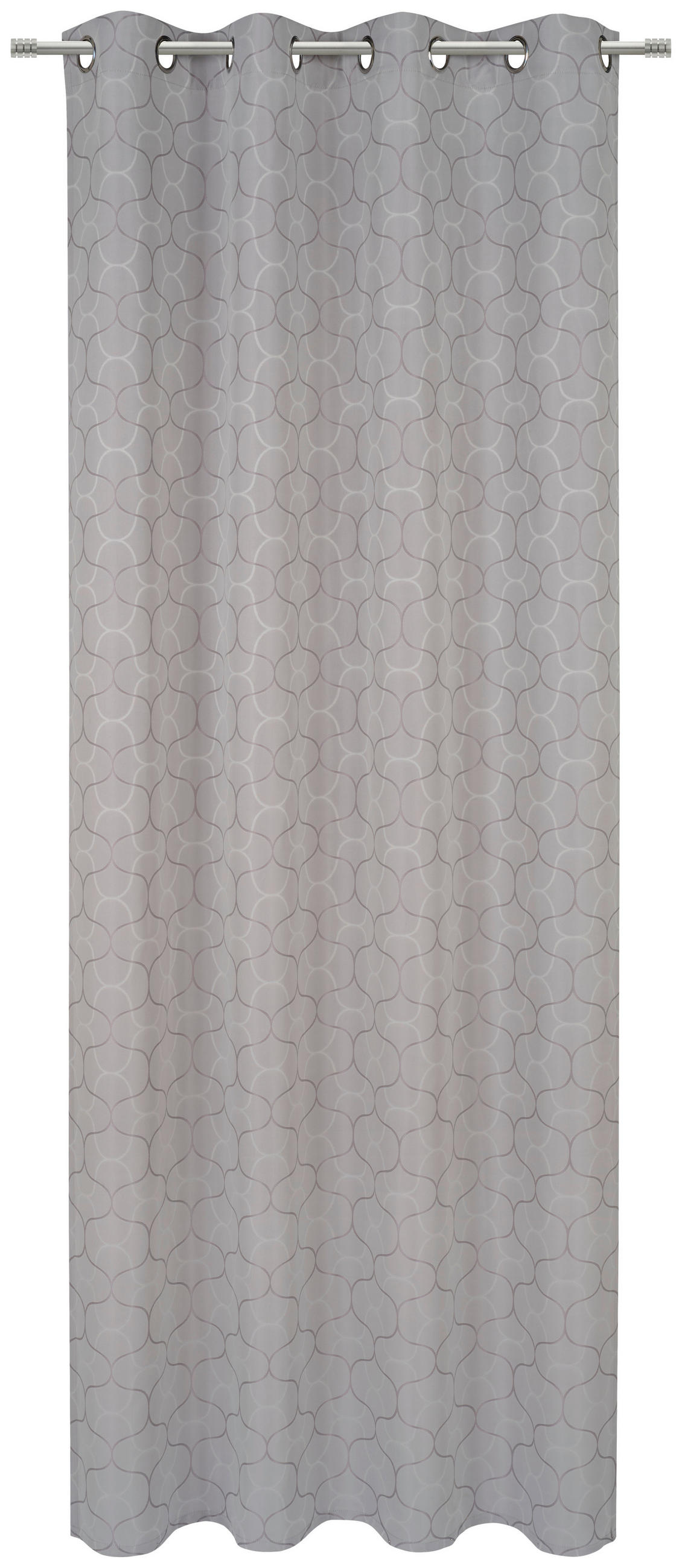 ZAVESA SA KARIKAMA sivobraon  140/245 cm  - sivobraon, Konvencionalno, tekstil (140/245cm) - Esposa