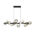 LED-HÄNGELEUCHTE Regulus 95/27/150 cm  - Schwarzbraun, Design, Glas/Metall (95/27/150cm) - Dieter Knoll