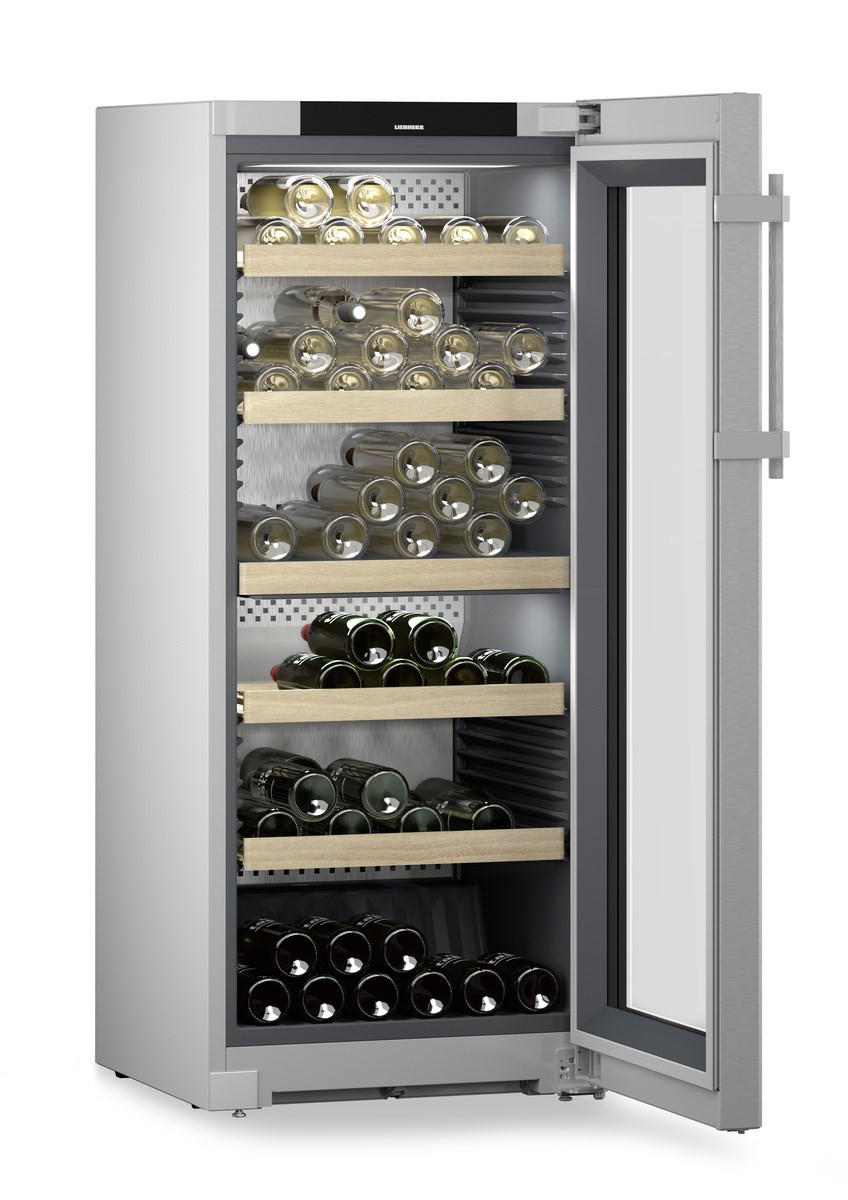 WEINKÜHLSCHRANK WPSD4652  - Grau, Basics, Metall (59,7/145,4/67,5cm) - Liebherr