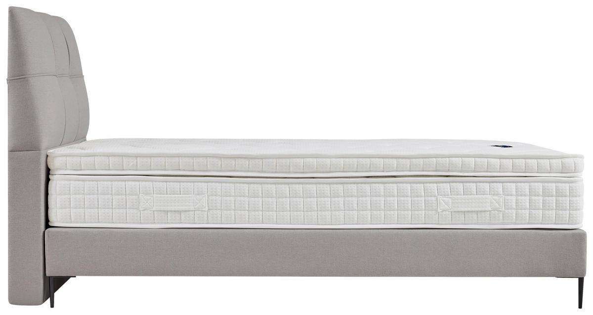 BOXSPRINGOVÁ POSTEĽ, 120/200 cm, sivá - čierna/sivá, Modern, kov/kompozitné drevo (120/200cm) - MID.YOU