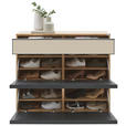 SCHUHKIPPER  in 120/108/31 cm  - Eichefarben/Anthrazit, Design, Glas/Holzwerkstoff (120/108/31cm) - Dieter Knoll