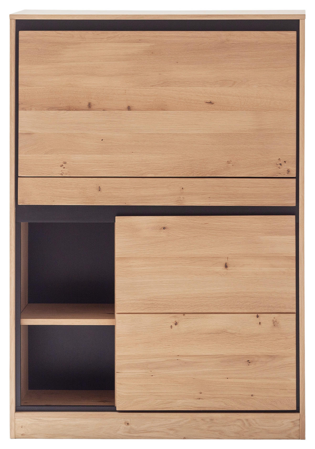 SEKRETÄR  in Eiche Bianco  - Eiche Bianco, KONVENTIONELL, Holz/Holzwerkstoff (86/123/40cm) - Linea Natura