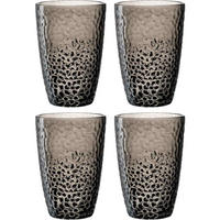 GLÄSERSET Matera 4-teilig  - Anthrazit, Natur, Glas (8,4/12/8,4cm) - Leonardo