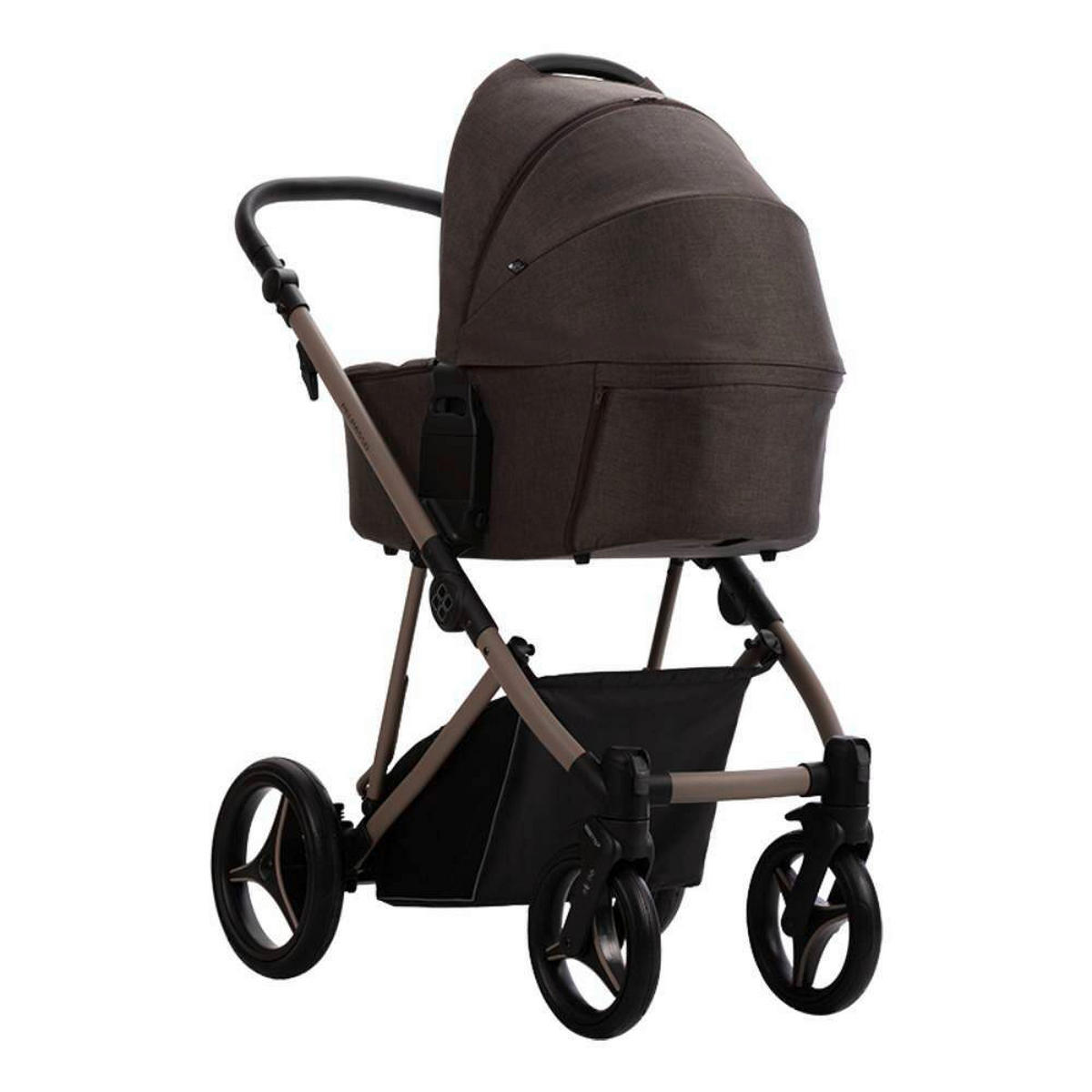 KOLICA ZA SPAVANJE   - sivo-smeđa, Basics, metal/tekstil (99/61/121cm) - BEBETTO