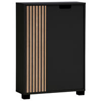 UNTERSCHRANK 59,8/85,2/19,55 cm   - Eichefarben/Schwarz, Design, Holzwerkstoff/Kunststoff (59,8/85,2/19,55cm) - MID.YOU