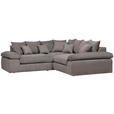 ECKSOFA Braun Webstoff  - Schwarz/Braun, Design, Kunststoff/Textil (284/284cm) - Carryhome