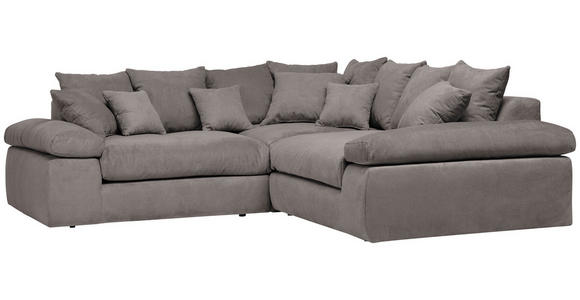 ECKSOFA Braun Webstoff  - Schwarz/Braun, Design, Kunststoff/Textil (284/284cm) - Carryhome