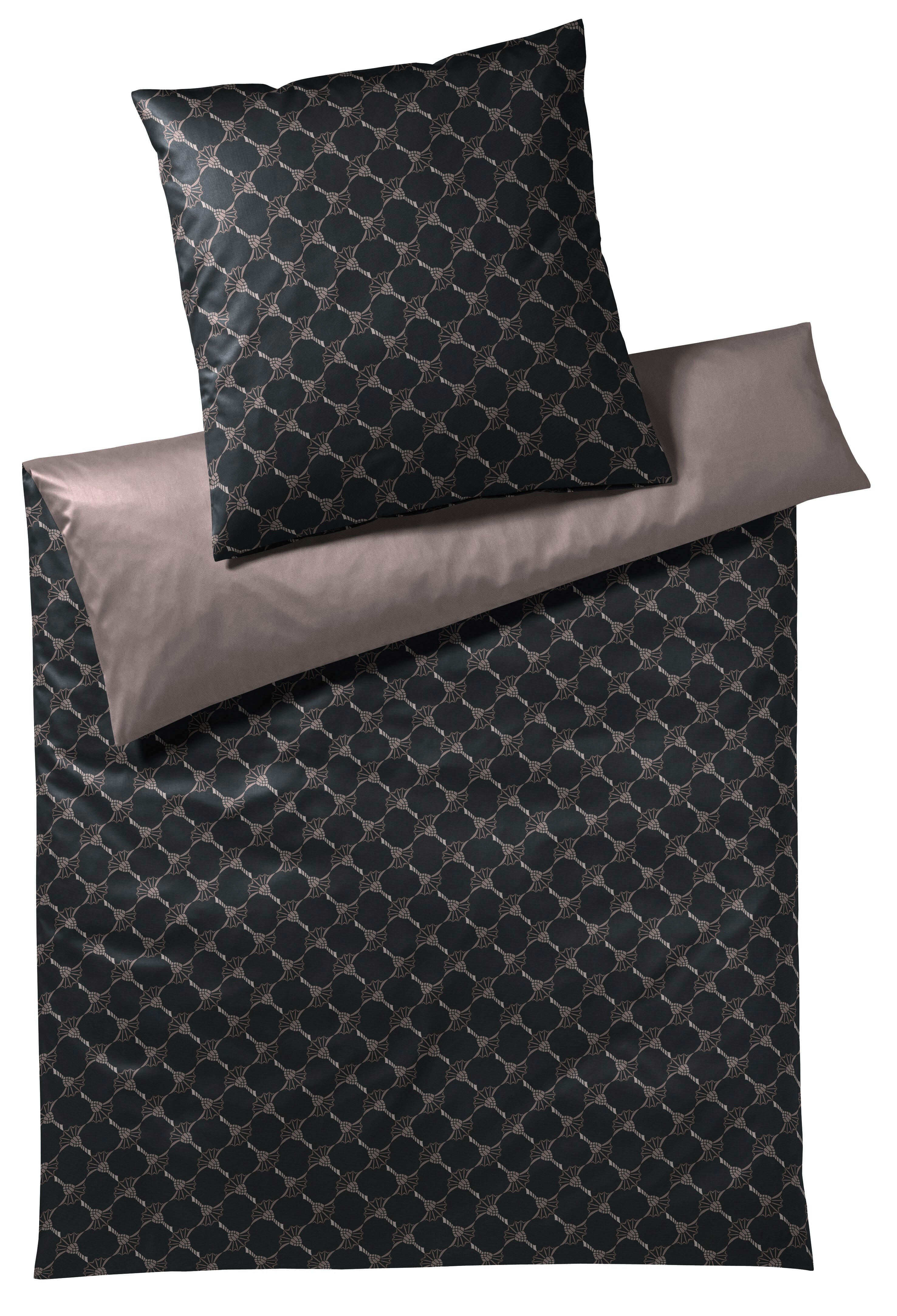 WENDEBETTWÄSCHE Cornflower Double Makosatin 135/200 cm  - Schwarz/Braun, Design, Textil (135/200cm) - Joop!
