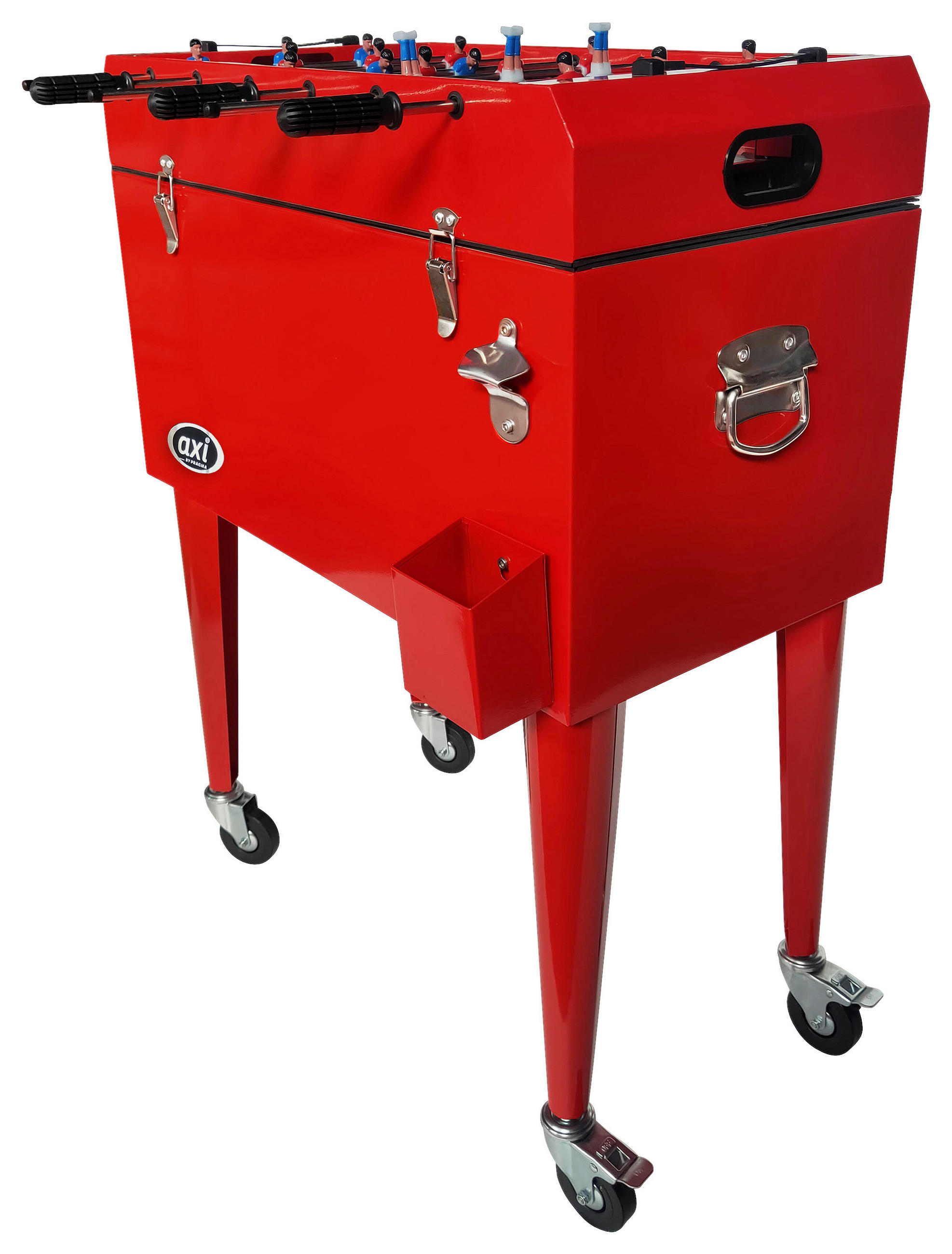 KÜHLBOX AXI KÜHLER FOOTBALL Rot  - Rot, KONVENTIONELL, Metall (37/94/69cm) - Ambia Garden
