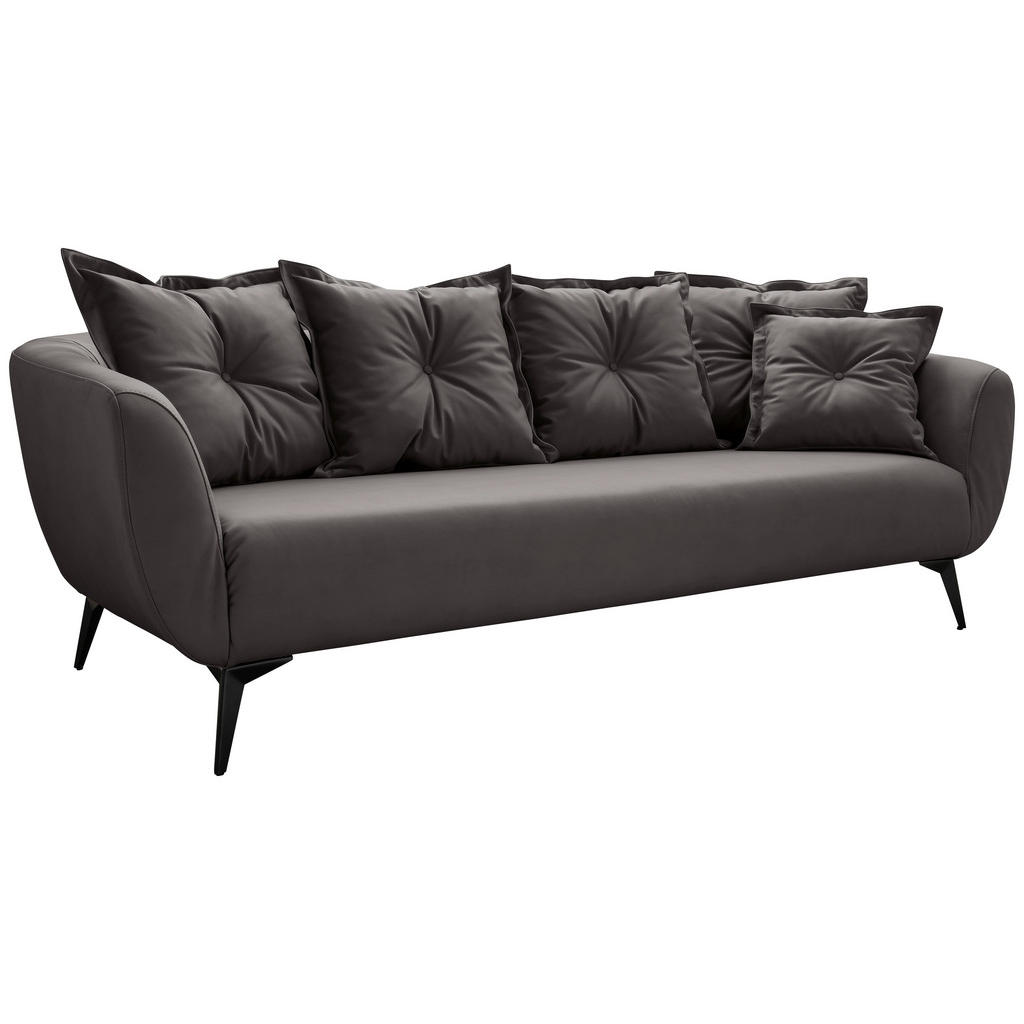 Thumbnail - Livetastic 3-Sitzer-Sofa, Anthrazit, Textil, Füllung: Schaumstoff, 236x94x103 cm, Made in EU, Rücken echt, Armteil links...