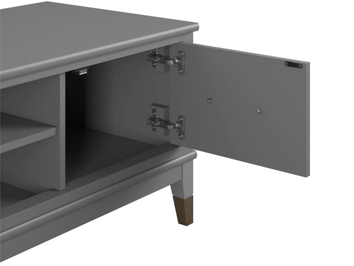 LOWBOARD Westerleigh  in 152/47/50 cm  - Messingfarben/Graphitfarben, Design, Holzwerkstoff/Metall (152/47/50cm) - MID.YOU