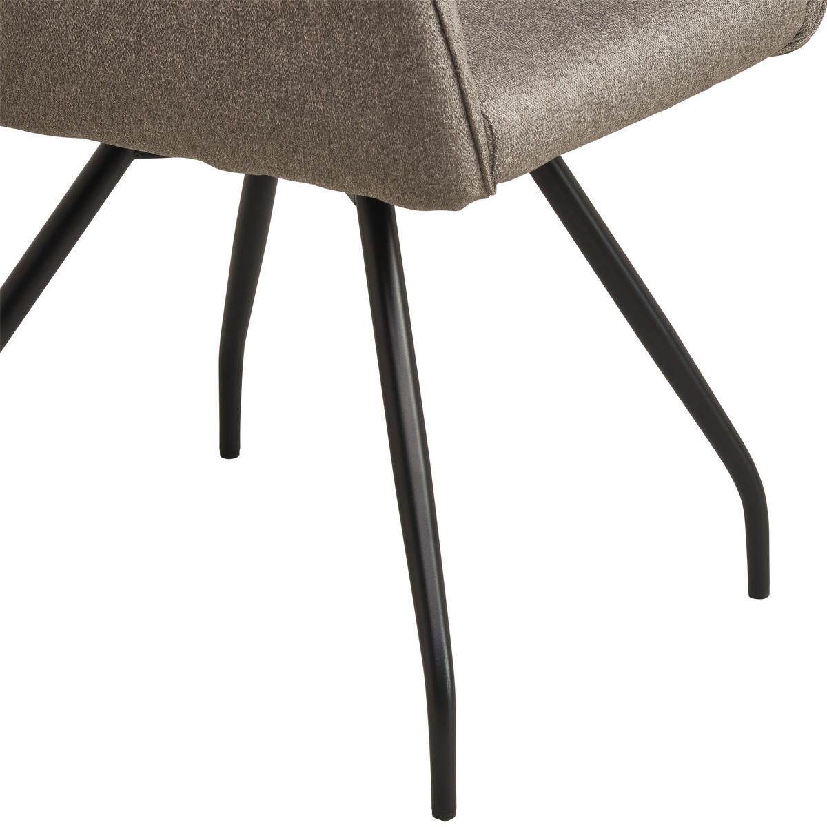 ARMLEHNSTUHL  in Eisen Leinenoptik  - Hellbraun/Schwarz, KONVENTIONELL, Holz/Textil (57/85.5/60cm) - MID.YOU