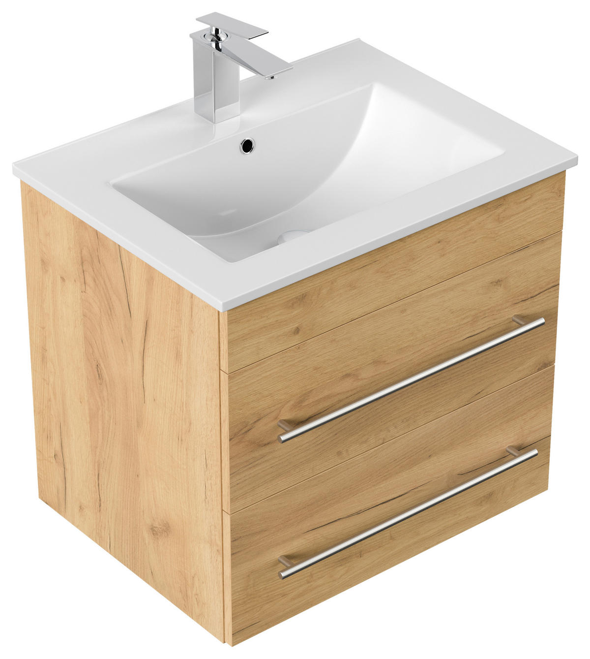 WASCHTISCHKOMBI 61,5 cm  - Eichefarben/Weiß, Basics, Keramik/Holzwerkstoff (61,5cm) - MID.YOU