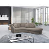 ECKSOFA JAZZ V Braun Mikrofaser  - Schwarz/Braun, MODERN, Kunststoff/Textil (266/230cm) - Sit & More