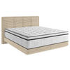 BOXSPRINGBETT 180/200 cm  in Beige  - Beige/Schwarz, Konventionell, Kunststoff/Textil (180/200cm) - Carryhome