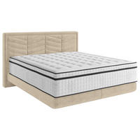 BOXSPRINGBETT 180/200 cm  in Beige  - Beige/Schwarz, Konventionell, Kunststoff/Textil (180/200cm) - Carryhome