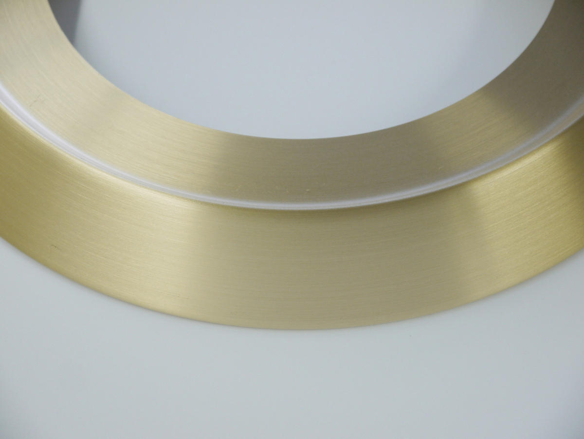 DECKENLEUCHTE Nurglas-Leuchten 30/10 cm   - Messingfarben/Weiß, KONVENTIONELL, Glas/Metall (30/10cm) - Niermann