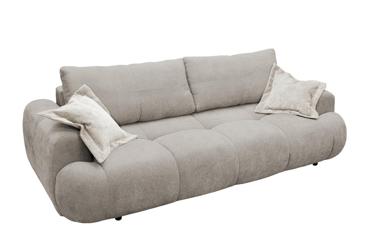 SCHLAFSOFA  in Flachgewebe Beige  - Champagner/Beige, MODERN, Holzwerkstoff/Kunststoff (254/69-93/116cm) - Livetastic