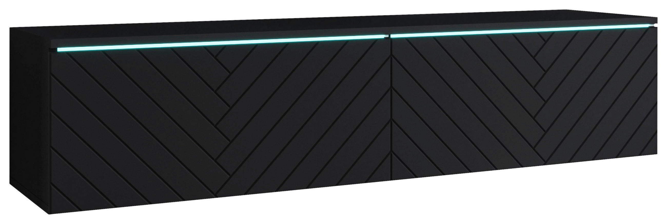 TV-BÄNK Vera  i 140/30/33 cm  - svart/grå, Basics, trämaterial/plast (140/30/33cm) - P & B