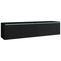 TV-BÄNK D140  i 140/30/33 cm  - svart/grå, Basics, trämaterial/plast (140/30/33cm) - P & B