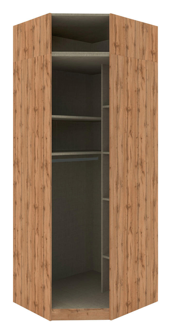 CORP PE COLȚ in stejar Wotan  - stejar Wotan, Design, material pe bază de lemn (91,1/242,2/91,1cm) - Hom`in