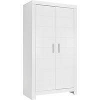 KLEIDERSCHRANK in Weiss  - Chromfarben/Weiss, Konventionell, Holzwerkstoff/Metall (110/205,2/55,3cm) - Paidi