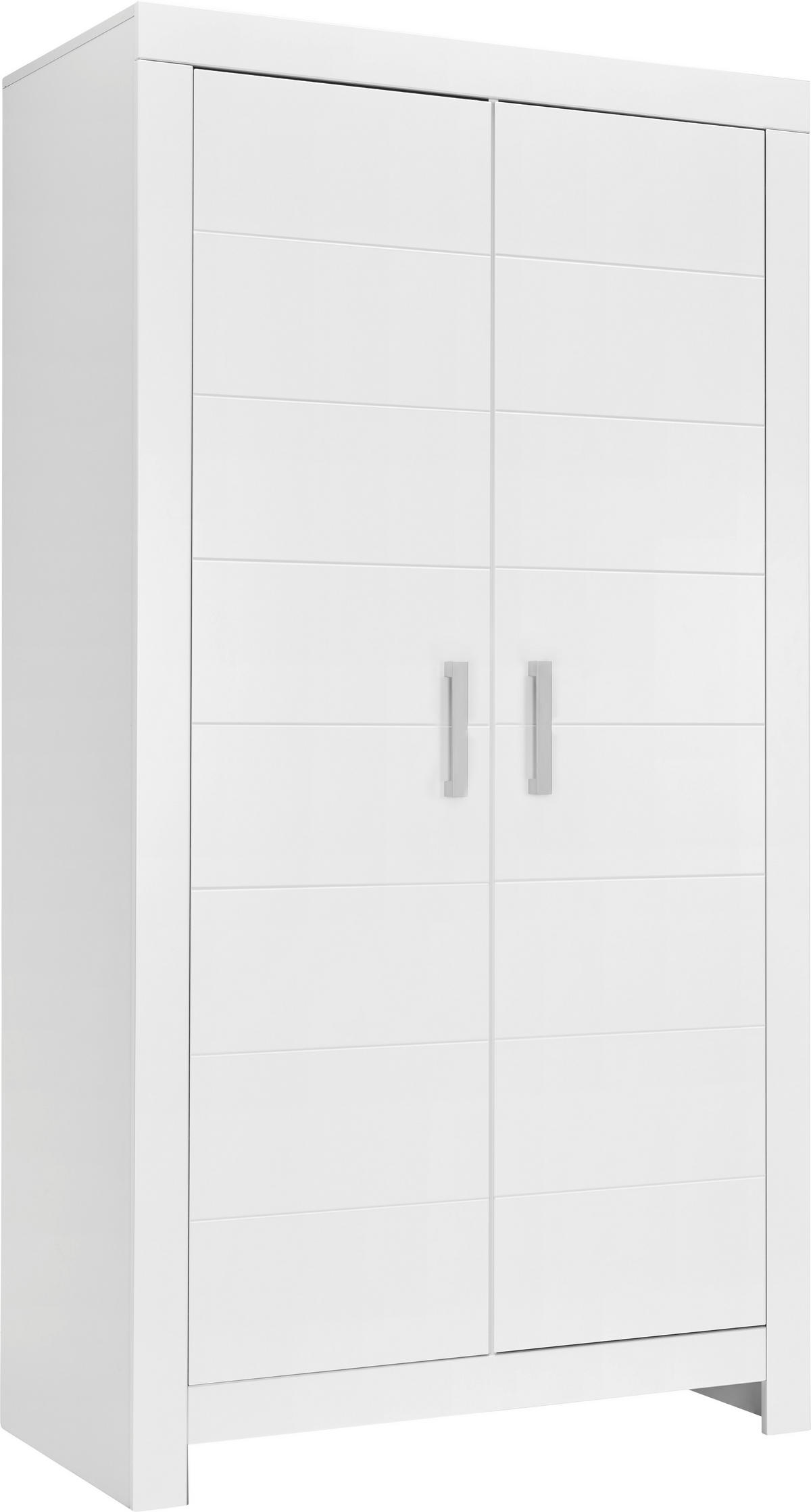 KLEIDERSCHRANK in Weiss  - Chromfarben/Weiss, Konventionell, Holzwerkstoff/Metall (110/205,2/55,3cm) - Paidi