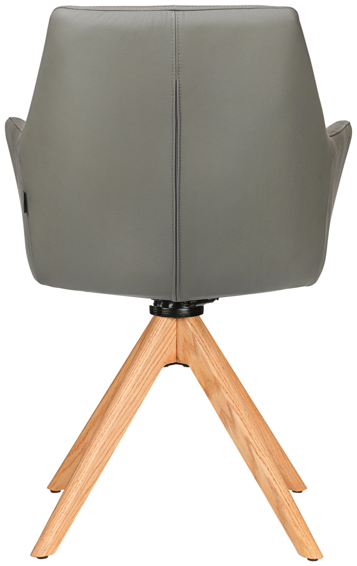 ARMLEHNSTUHL  in Echtleder pigmentiert  - Eichefarben/Anthrazit, KONVENTIONELL, Leder/Holz (59,5/87,5/63cm) - Novel