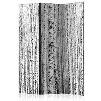 PARAVENT mit 3  Flügel - Schwarz/Weiß, Basics, Holz/Textil (135/172/3cm) - artgeist