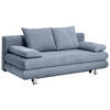 SCHLAFSOFA in Flachgewebe Blau  - Chromfarben/Blau, Design, Kunststoff/Textil (196/74/90cm) - MID.YOU
