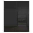SCHWEBETÜRENSCHRANK  in Schwarz, Champagner  - Champagner/Schwarz, KONVENTIONELL, Glas/Holzwerkstoff (181/223/67cm) - Novel