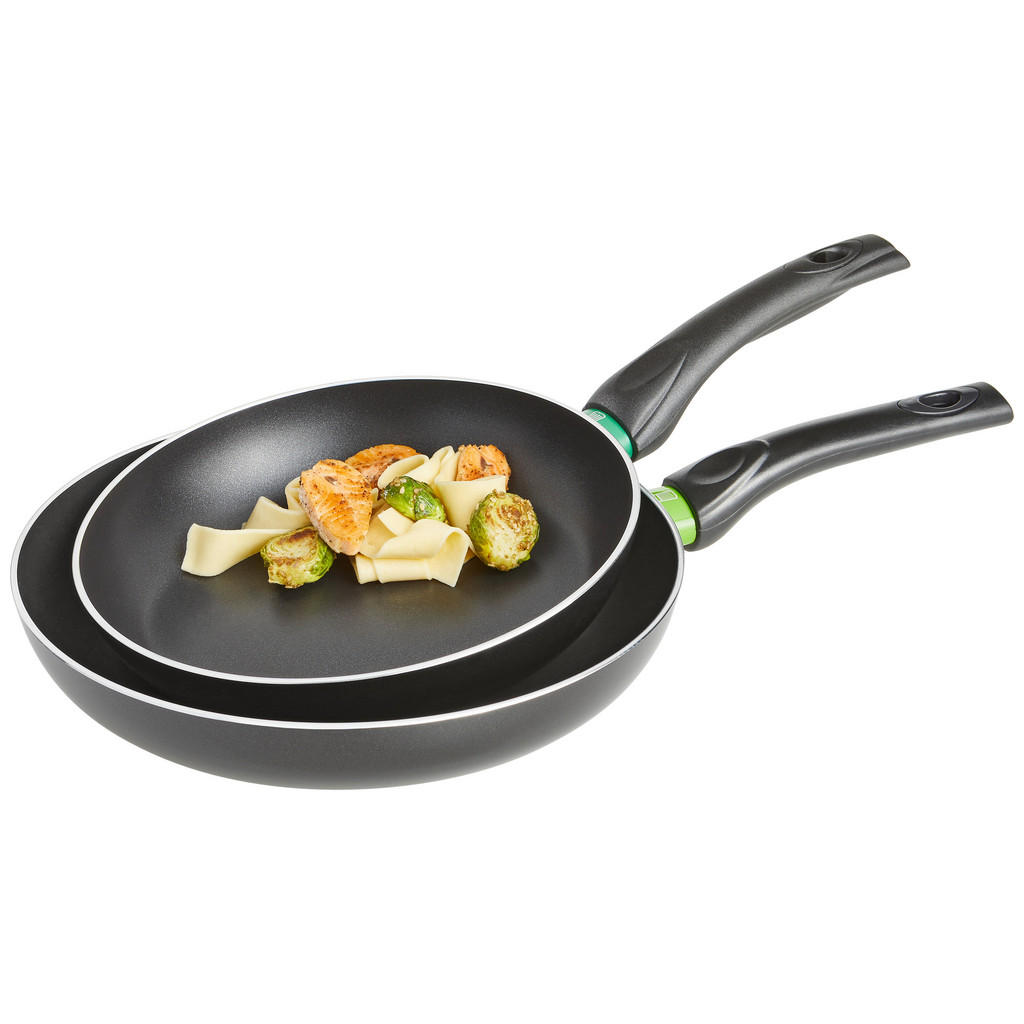 Thumbnail - Chefkoch+Fackelmann Pfannenset Bielefeld, Grün, Schwarz, Metall, 2-teilig, antihaftbeschichtet, Kochen, Pfannen, Pfannen...