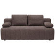 SCHLAFSOFA  in Flachgewebe Braun  - Schwarz/Braun, MODERN, Kunststoff/Textil (194/78-87/92cm) - Xora