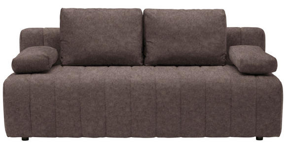 SCHLAFSOFA  in Flachgewebe Braun  - Schwarz/Braun, MODERN, Kunststoff/Textil (194/78-87/92cm) - Xora