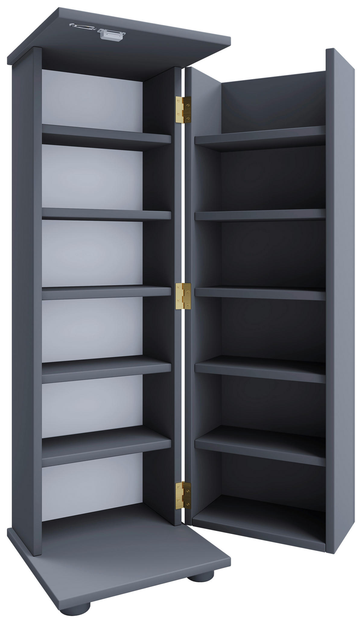 CD-REGAL Anthrazit  - Anthrazit/Schwarz, Design, Holzwerkstoff/Kunststoff (31/93/31cm) - MID.YOU