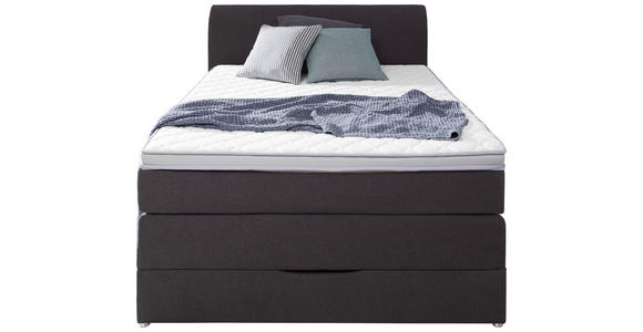 BOXSPRINGBETT 140/200 cm  in Anthrazit  - Anthrazit, KONVENTIONELL, Textil (140/200cm) - Carryhome