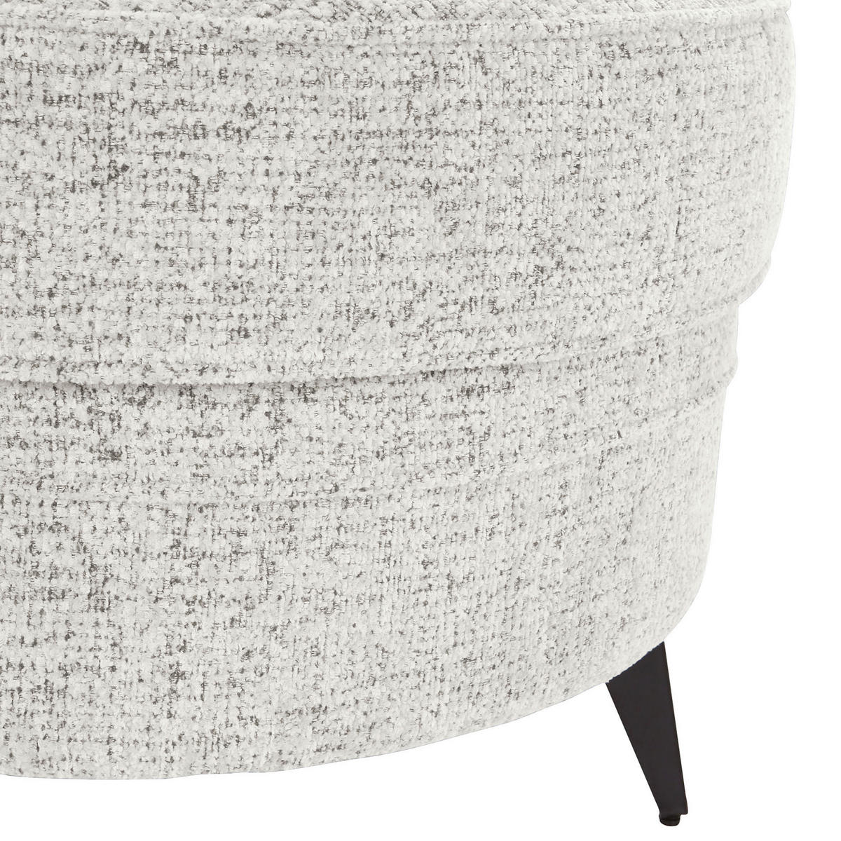 HOCKERTextil Beige  - Beige/Schwarz, Romantik / Landhaus, Textil/Metall (75/50/75cm) - Landscape
