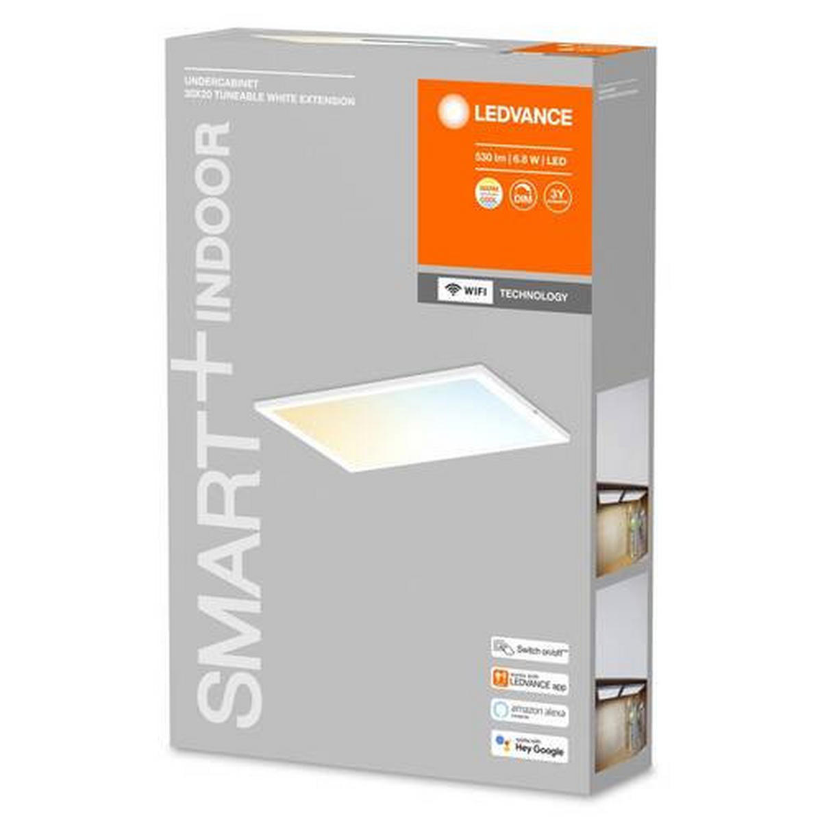 UNTERBAULEUCHTE Smart+ WiFi Undercabinet 30/20/0,75 cm   - Weiß, Design, Kunststoff/Metall (30/20/0,75cm) - Ledvance