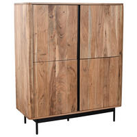 KOMMODE , 100/120/40 cm,  - Schwarz/Akaziefarben, Natur, Holz/Holzwerkstoff (100/120/40cm) - Carryhome